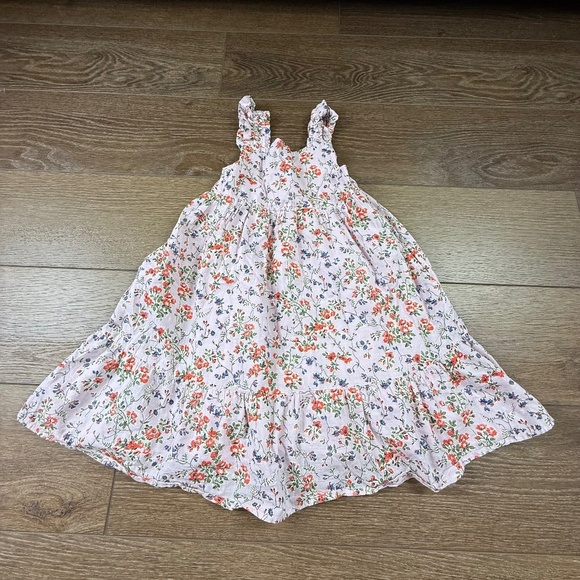 Nordstrom Girls Floral Sundress Lavender Sleeveless Ruffle Size 6 Back to School - Picture 1 of 10